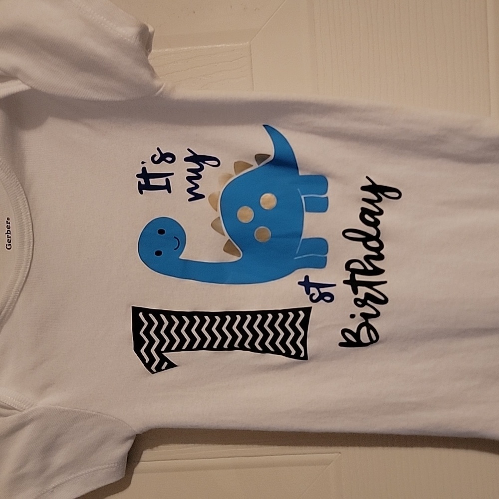 Baby 1st Birthday Custom Made Onesie